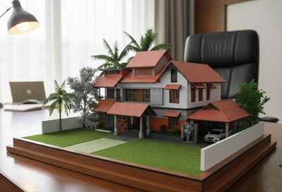 This stunning design showcases a luxurious two-story residence that serves as a contemporary interpretation of the classic Kerala style of architecture. It masterfully fuses the timeless charm of regional heritage with the functionality required for modern, high-end living. #TraditionalHouse  #ContemporaryHouse #50LakhHouse  #HouseConstruction