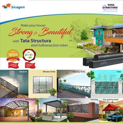 Tata Structura for your Home...🏠🏡
 #BuildwithTataTrust  #homesweethome  #tatastructura  #tatastructuraz+  #tataMeansSavings  #gates  #StaircaseHandRail  #roofing