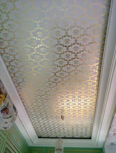 ceiling gold leaf work 

 #ceiling 
 #gold  #HouseDesigns