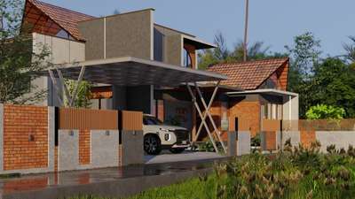 Proposed residence for Mr. Jisso
Location - Angamaly 
Area - 2850 sq ft
 #ElevationHome #InteriorDesigner #3dvisualisation #LandscapeGarden #KeralaStyleHouse #ContemporaryHouse #ContemporaryDesigns #Thrissur #Ernakulam #keralastyle