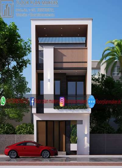 15x50 house design by floor plan makers 
 #ElevationDesign 
 #facadedesign 
 #CivilEngineer 
 #structuralengineering 
 #architecture