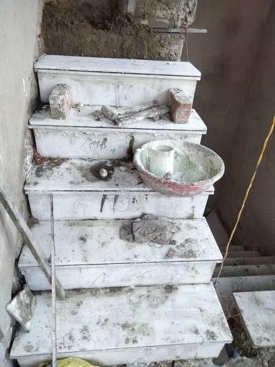 marble staircase installation