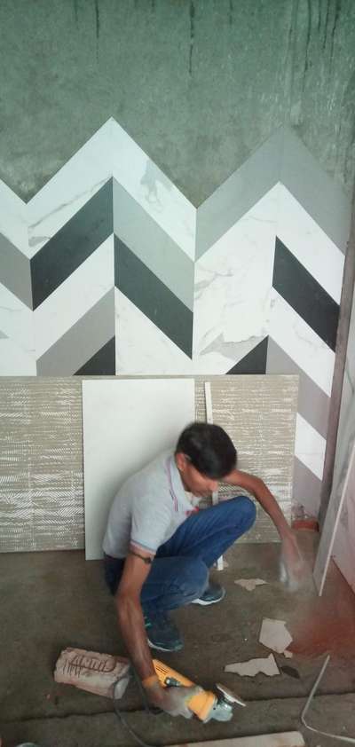 bathroom wall tile work