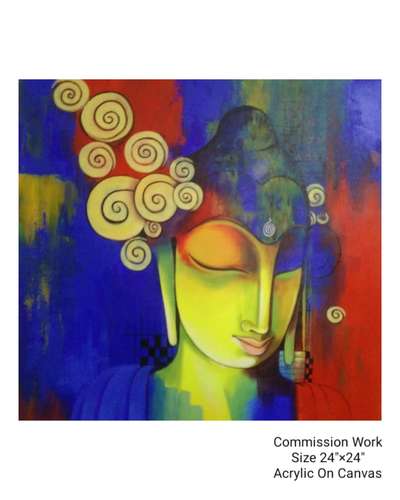 #acrylic on canvas #canvas painting  #wall painting #interior art #graffiti art #home decor #buddha painting #painting artist # art stories