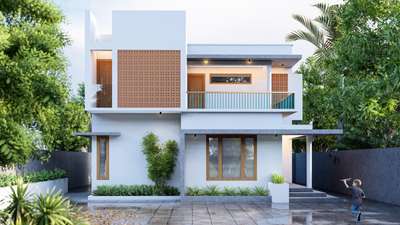 4 bhk house proposed elevation  #ElevationDesign  #budgethomes #1700sqftHouse