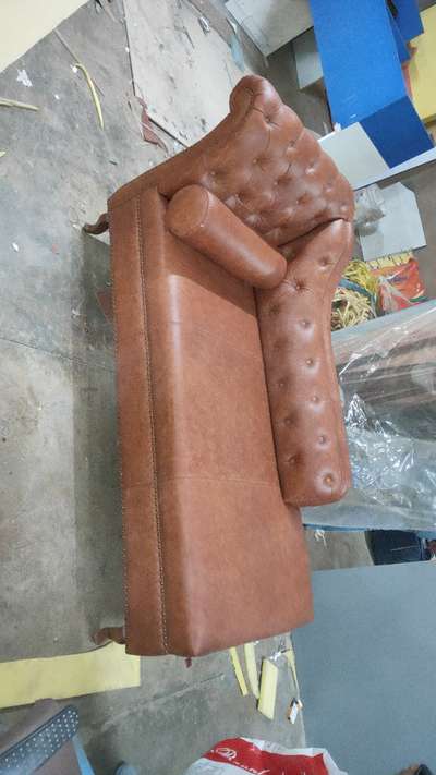 # leather sofa