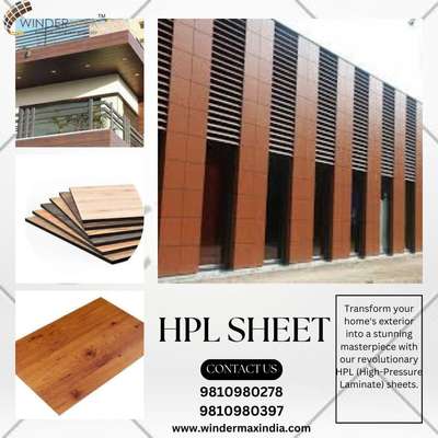 Winder Max India Presenting you exterior elevation product HPL Sheet (High Pressure Laminate)
.
.
High Pressure Laminate
at just 190 per sqft
. 
. 
Stay connected for more information
. 
. 
www.windermaxindia.com
info@windermaxindia.com
Or call us on 9810980278, 9810980397
#hpl #interiordesign #homedecor #interior #bandung #furniture #kitchen #interiordesigner #architect #wallpaper #kitchendesign #sofa #furnituredesign  #designinterior  #furnituremurah #landscapearchitecture #modernhomes #dise #outdoorfurniture #modernhome #luxuryrealestate #outdoors