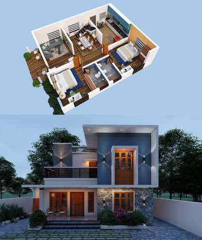 Design for Mr.Vinu prasad at Tamilnadu

1600Sqft 


 
.sitout 
. Living area 
. Bedroom 
. C.toilet 
. Dining 
. Courtyard 
. Kitchen 

#floor #3dfloorplan #keralahomes #3dvisualization #arialview #homelove #architect 
#2bhk #2bhk 
#650sqft 
#simple #budjuthomes#animation #walkthrough #3drender #lumion#architecture