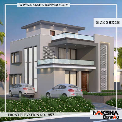 Complete project #Haryana 
Elevation Design 38x48
#houseplanning #homeexterior #exteriordesign #architecture #indianarchitecture
#architects #bestarchitecture #homedesign #houseplan #homedecoration #homeremodling #chandigarh #Haryana #decorationidea #chandigarharchitect
#naksha #nakshabanwao
customer care 9549494050
Www.nakshabanwao.com