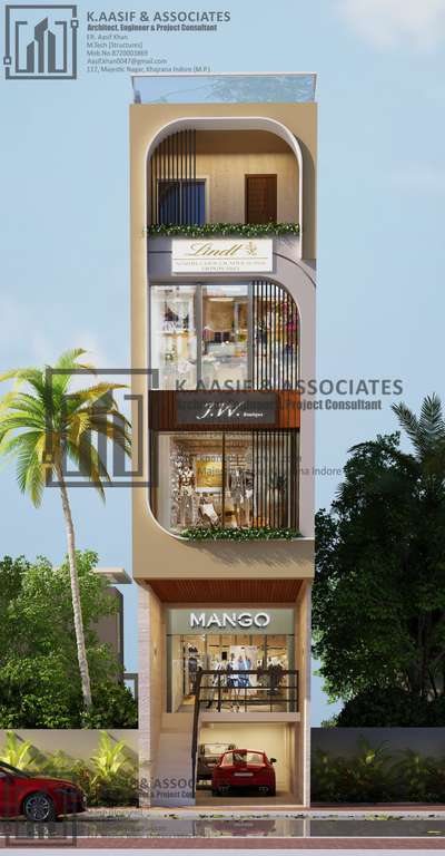 Design by K.Aasif and Associates 
+91 87200 03869 
Size 30x100 in ft 
Area 3000 sq.ft
Location indore 
Planning
 Elevation design 
Structure designing
Fully designed by K.Aasif and Associates 
#elevation #architecture #design #interiordesign #construction #elevationdesign #architect #love #interior #d #exteriordesign #motivation #art #architecturedesign #civilengineering #u #autocad #growth #interiordesigner #elevations #drawing #frontelevation #architecturelovers #home #facade #revit #vray #homedecor #selflove #instagood