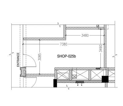 Show Room 2d & 3d plan