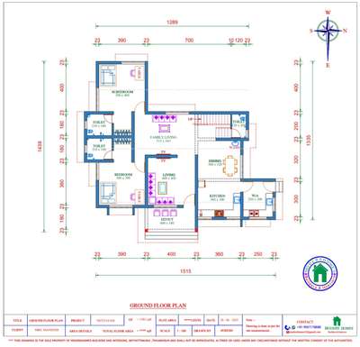 #11.50 Cent വസ്തുവിൽ #2788 Sqft വിസ്തീർണ്ണത്തിൽ #4BHK സൗകര്യമുള്ള # കിഴക്ക് ദർശനത്തിലുള്ള  വീടിൻ്റെ പ്ലാൻ
