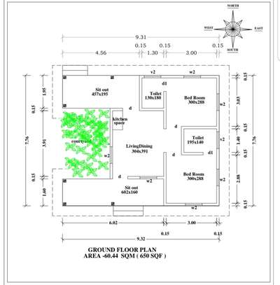 new project  Kumarakom residential home 650sqft