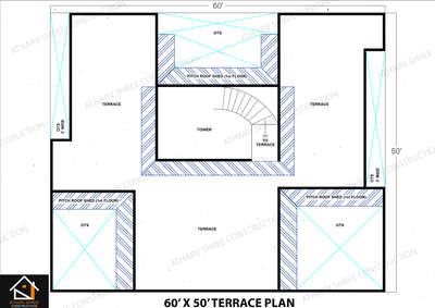 60X50sqft Terrace plan. Contact us for Technically correct, Realistic, Implementable Plans in reasonable price. #FloorPlans #autocadplanning #planning #workingdrawing