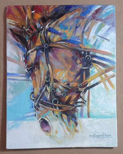 horse impression oil painting