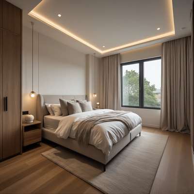 🏡✨ Upgrade Your Bedroom, Upgrade Your Lifestyle ✨🏡

Turn your bedroom into a luxury retreat with this modern minimal design.
Featuring:
✔️ Elegant false ceiling with ambient LED lighting
✔️ Premium upholstered bed with layered bedding
✔️ Floor-to-ceiling drapes for a cozy hotel feel
✔️ Sleek wooden wardrobe & side tables
#KeralaHomes #BedroomDesign #ModernLuxury #KoloApp #MinimalInteriors #InteriorKerala #HomeDecorKerala #FalseCeilingDesign #KeralaInterior #BedroomGoals #LuxuryInteriors #KeralaConstruction #HomeDesignKerala #DreamBedroom #InteriorLovers #ContemporaryHomes #KeralaStyleHomes #HomeDecorIdeas #InteriorGoals #KeralaLuxuryHomes #ModernLivingKerala #HomeDesignInspo