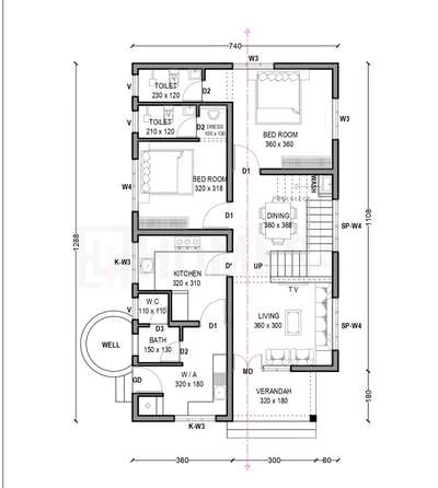 Ground floor plan                  2BHK                                         SQFT- 1010                                           Place - koyyode                                   #2d  #2DPlans #HouseDesigns  #BestBuildersInKerala #2BHKHouse  #2BHKPlans  #NorthFacingPlan  #HouseConstruction