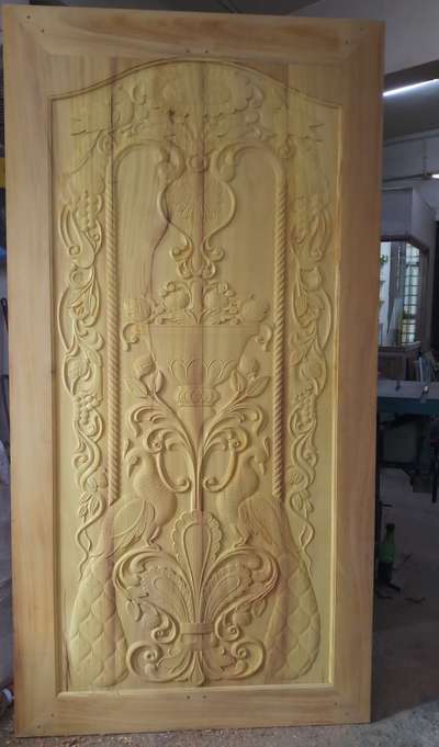 3D CNC carving work in door..