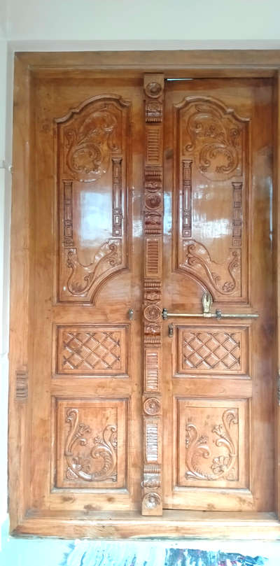 double dooors with carving  #Carpenter  #InteriorDesigner  #house ownerw