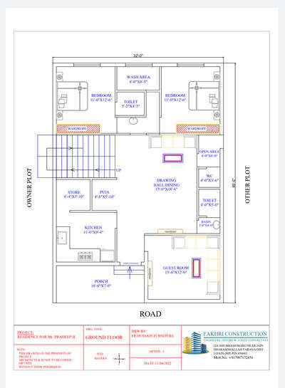 32'x45' house plan