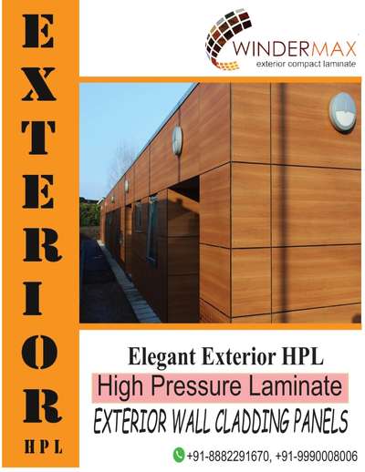 We deal in all types of exterior products 

*HPL wall cladding panels*
*ACP/HPL wall cladding panels*
*WPC wall cladding panels*
*PVC wall cladding panels*
*Aluminium wall cladding panels*
*Colour rivets*
*WPC louvers 

*Dealers and distributors discount also available*

Winder max start Civil Construction work , Interior Execution work Contract , Turnkey project & Collaboration.
We are based in Delhi 
We take project all over India . We execute different types of project as:-
Commercial 
Residencial 
Factories & Industrial. 
Old & New Building, Repair, Renovation & Maintence work .

Any requirement or quary please contact us

www.windermax.com
www.pvcpanelindia.com
www.elegantcontruction.com