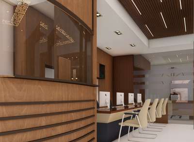 A 2,500 sq. ft. office building interior blends functionality with modern aesthetics. The open-plan workspace features ergonomic desks, collaborative zones, and private meeting rooms with glass partitions for natural light. A welcoming reception area showcases branding elements, while a sleek conference room includes smart technology. Breakout spaces with lounge seating and greenery promote relaxation. A pantry and coffee bar add convenience, and soft LED lighting enhances productivity. Storage solutions, acoustic panels, and neutral tones with accent colors create a balanced ambiance. The executive office features refined furnishings, and restrooms are designed for efficiency. Mirrored accents optimize space perception.

 #interior office design
 #OfficeRoom 
 #office&shopinterior  #officestyle 
 #offices  #officebuilding