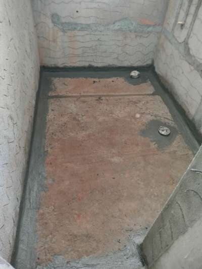 water proof work site @ kollam.  #WaterProofing #bathroom#kollam

 #WaterProofing #construction