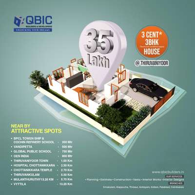 Looking for a 3 cent plot 3BHK house in Ernakulam.. contact us for more details.
.
.
.
 #qbic #qbicbuilders #HouseConstruction #constructionsite