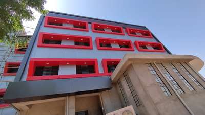 ACP cladding work in mahalaxmi college jodhpur. #acp_cladding #acpcladdingwork 
#ElevationDesign 
#jodhpur