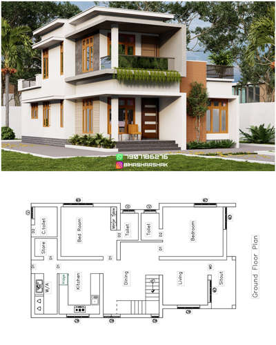 Budget homes
 exterior witn plan '
2 BHK
Design: @bihasharshak arshak kolo #khd #keralahomedesigns #keralahomedesign #architecturekerala #keralaarchitecture #renovation #keralahomes #interior #interiorkerala #homedecor #landscapekerala #archdaily #homedesigns #elevation #homedesign #kerala #keralahome #thiruvanathpuram #kochi #interior #homedesign #arch #designkerala #archlife #godsowncountry #interiordesign #architect #builder #budgethome #homedecor #elevation #plannerstickers