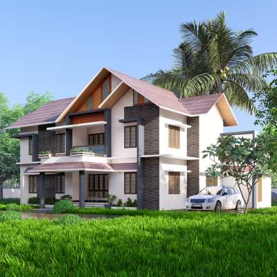 4bhk @kottayam #architecturedesigns #architectureldesigns #architectsinkerala #KeralaStyleHouse #architectureldesigns #exteriordesigns #3dmodeling  #3drenders #architecturalrendering  #homeowners  #houseowners
