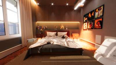 330x297 cm bed room  #3ds max#corona render
