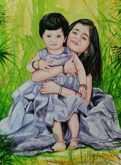 water color painting👭💕

To order contact us on Whatsapp 
+91 9778138221
 #watercolor #painting #portrait #handmade