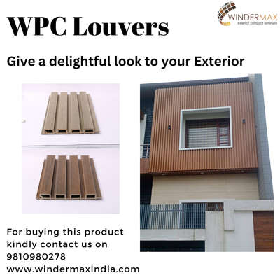 WPC exterior louvers
. 
. 
Only on 220 per sqft
. 
So why are you waiting hurry up‼️
. 
. 
#panelling #wpc #wpcexterior #louvers #wpclouvers #interiordesign #homedecor #interior #home #exteriorelevation #frontelevation #homeinspo #renovation #newbuild #exterior #homeaccount #wallpanelling #decor  #design  #architecture #homerenovation 
. 
. 
For more details our all products kindly visit our website
www.windermaxindia.com
www.indiamake.co.in
Info@windermaxindia.com
Or call us on
8882291670 9810980278

Regards
Windermax India