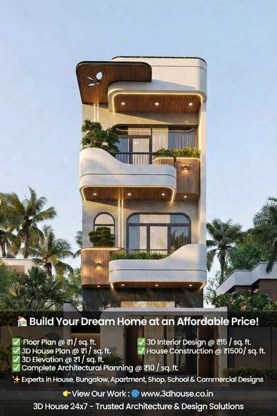 🏡 Build Your Dream Home at an Affordable Price!
✔️ Floor Plan @ ₹1 / sq. ft.
✔️ 3D House Plan @ ₹1 / sq. ft.
✔️ 3D Elevation @ ₹1 / sq. ft.
✔️ Complete Architectural Planning @ ₹10 / sq. ft.
✔️ 3D Interior Design @ ₹15 / sq. ft.
✔️ House Construction @ ₹1500 / sq. ft.
✨ Experts in House, Bungalow, Apartment, Shop, School & Commercial Designs
👉 View Our Work:
🌐 www.3dhouse.co.in

3D House 24x7 – Trusted Architecture & Design Solutions
