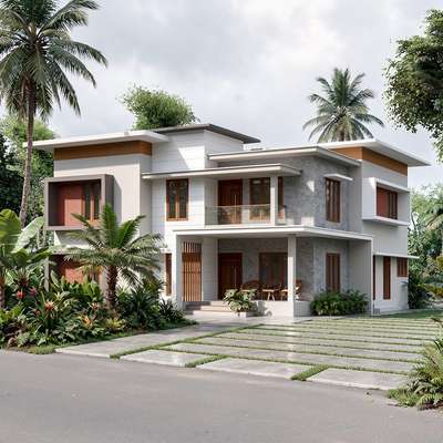 #KeralaStyleHouse #ai #modernhome #keralastyle #exterior_Work #ContemporaryHouse #modernminimalism #FlatRoofHouse #TraditionalHouse #trussdesign