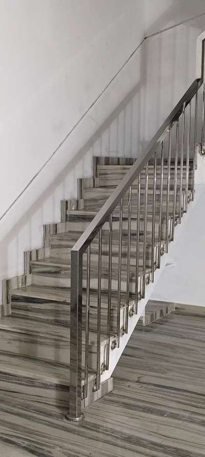 stainless staircase  #StaircaseDesigns  #SteelStaircase