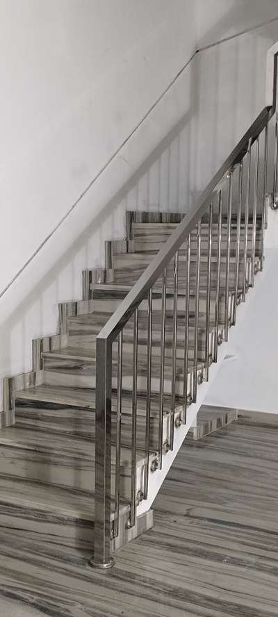 stainless staircase  #StaircaseDesigns  #SteelStaircase