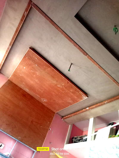 wooden with pop false ceiling