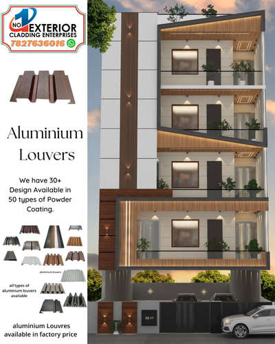 exterior elevation elimuniyam lowers #hpl_cladding  #ss+ms+hpl work  #wpcexterior