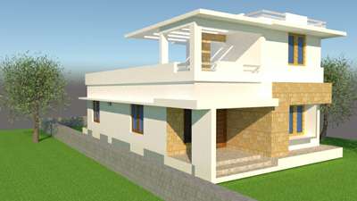 Residence@kollam #lowbudget  #3dmodeling  #3dbuilding #elvation  #3Delevation  #lowcosthouse