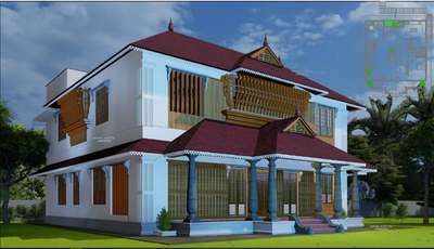 Nalukettu-A traditional two-storey house 4BHK @ Tvpm.