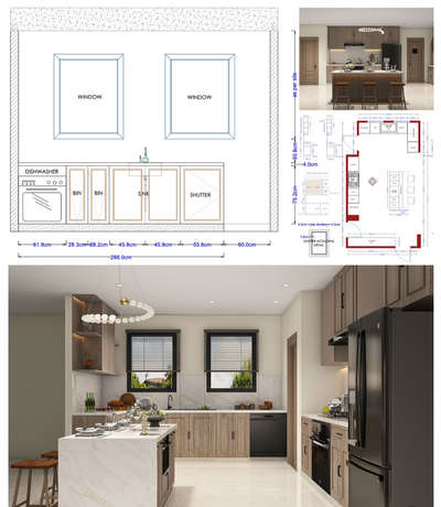 kitchen and dining area.
.
.
.
#ClosedKitchen #KitchenIdeas #LargeKitchen #LargeKitchen #KitchenCabinet