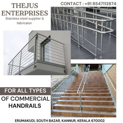 Handrails for all types of commercial buildings
Premium Quality
#handrailwork 
#handrailsteel 
#handrailing 
#commercial_building 
#Kannur 
#stainlesssteel