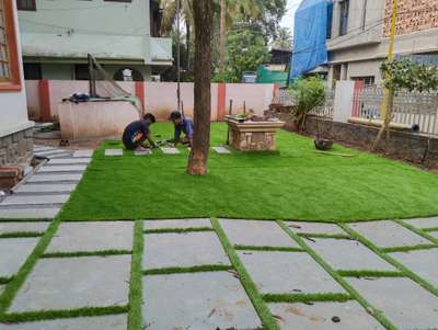 artificial grass concrete ചെയ്യാതെയും വിരിക്കാം.. for details call 9249611153
 #grassfitting #artificialgrass #LandscapeGarden