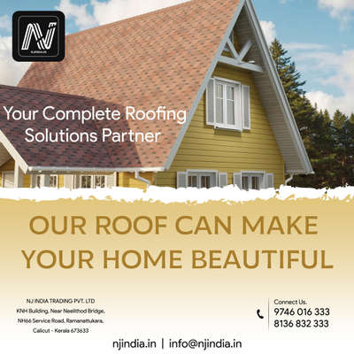 NJ India, your complete roofing solution partner     🅦︎🅗︎🅐︎🅣︎🅢︎🅐︎🅟︎🅟︎ : https://wa.me/+919778690849 , https://wa.me/+918136832333 visit our website👉www.njindia.in
.
.
.
#koloapp #koloapp #RoofingIdeas #RoofingShingles