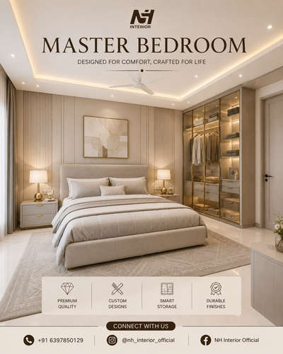 Transforming spaces into timeless luxury ✨

Presenting our latest 3D Master Bedroom Design crafted with premium aesthetics, elegant lighting, smart wardrobe storage, and modern detailing for ultimate comfort & sophistication.

✔️ Premium Interior Finish
✔️ Custom Designed Wardrobe
✔️ Smart Storage Solutions
✔️ Elegant Lighting Concept
✔️ Modern Luxury Aesthetics

Designed with perfection by NH Interior
Where comfort meets style. 🏡✨


 #LUXURY_|NTERIOR  #homeinterior  #MasterBedroom