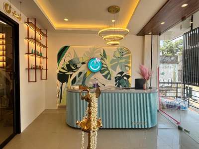 Cuts & More Salon #Architectural&Interior  #interriordesign  #architectureldesigns  #receptiondesign  #architectsinkerala  #kerala_architecture  #architecturedaily  #furnitureideas