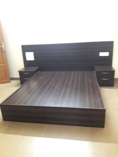 # # # #Queen size cot with 2 side table.'material: Lamination board'.Rate:  "20000" # # # #