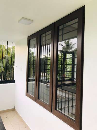 Upvc windows Dark oak finishing work  call us 9846307590 /8590924616